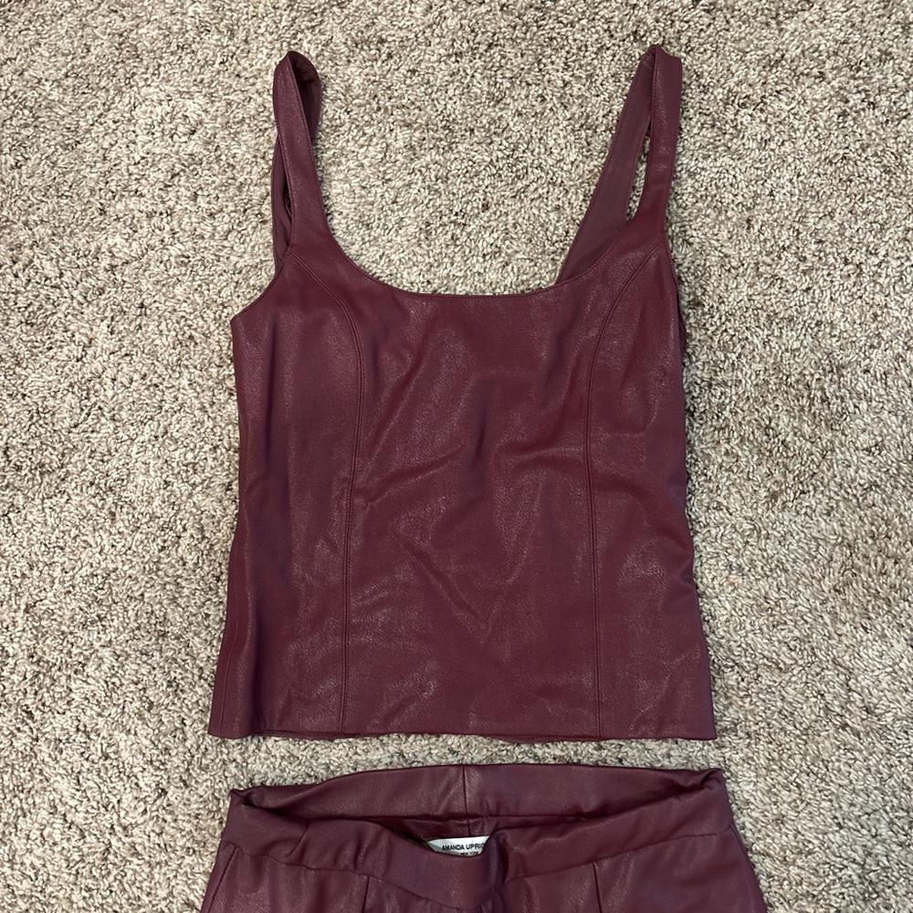 Amanda Uprichard Burgundy Tank Top